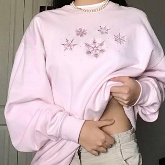VINTAGE Snowflake ❄ Sweatshirt - Picture 2 of 2